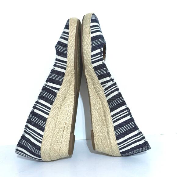 Lucky Brand Women’s Size 9 Tilly Indigo Stripe Espadrille Wedge Shoes - Picture 8 of 12
